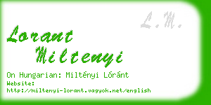 lorant miltenyi business card