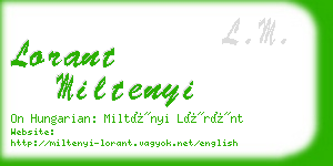 lorant miltenyi business card